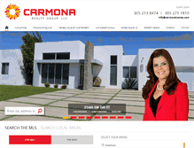 Tablet Screenshot of carmonahomes.com